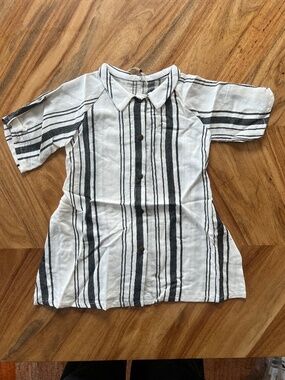 Strip Shirt Dress